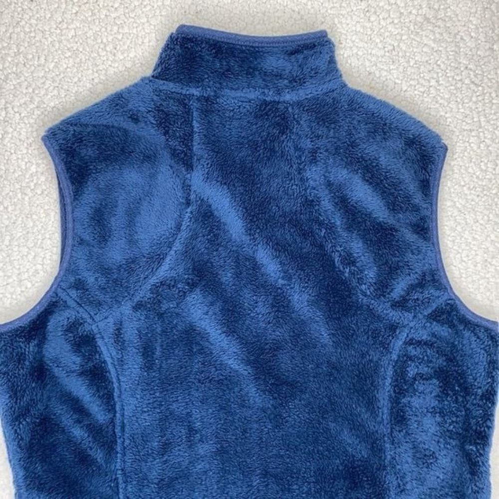 The North Face Fuzzy Blue Fleece Vest: Size Small - Picture 4 of 9